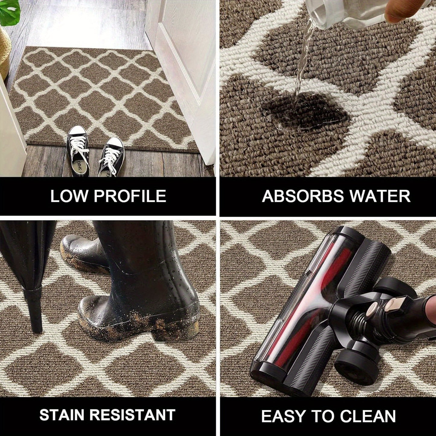 Large Non Slip Door Mat Large Door Mats Indoor Washable Front Door Mat Non Slip Water Absorbent Entryway Rug Doormat Indoor Entrance Entry Rug Floor Mat for Home Garage Kitchen