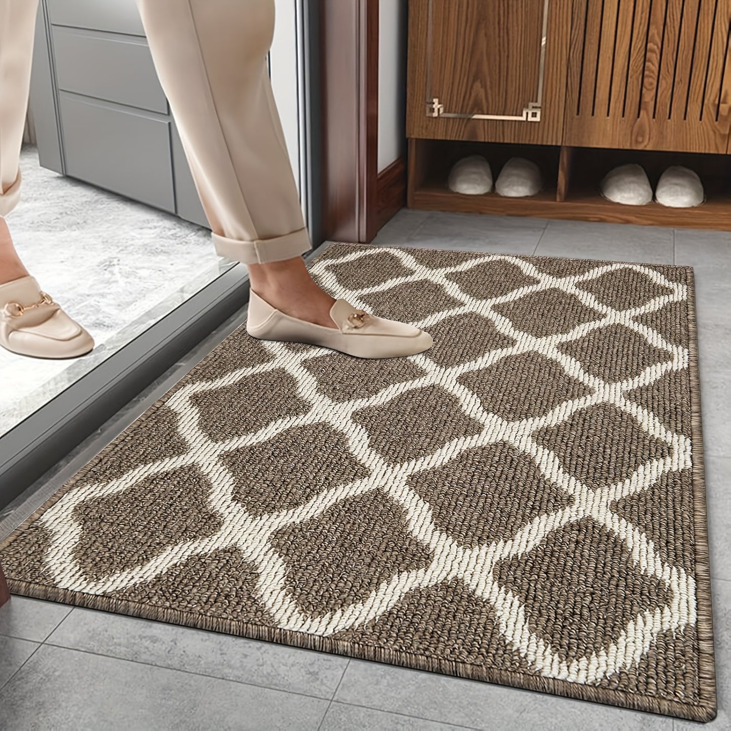 Large Non Slip Door Mat Large Door Mats Indoor Washable Front Door Mat Non Slip Water Absorbent Entryway Rug Doormat Indoor Entrance Entry Rug Floor Mat for Home Garage Kitchen