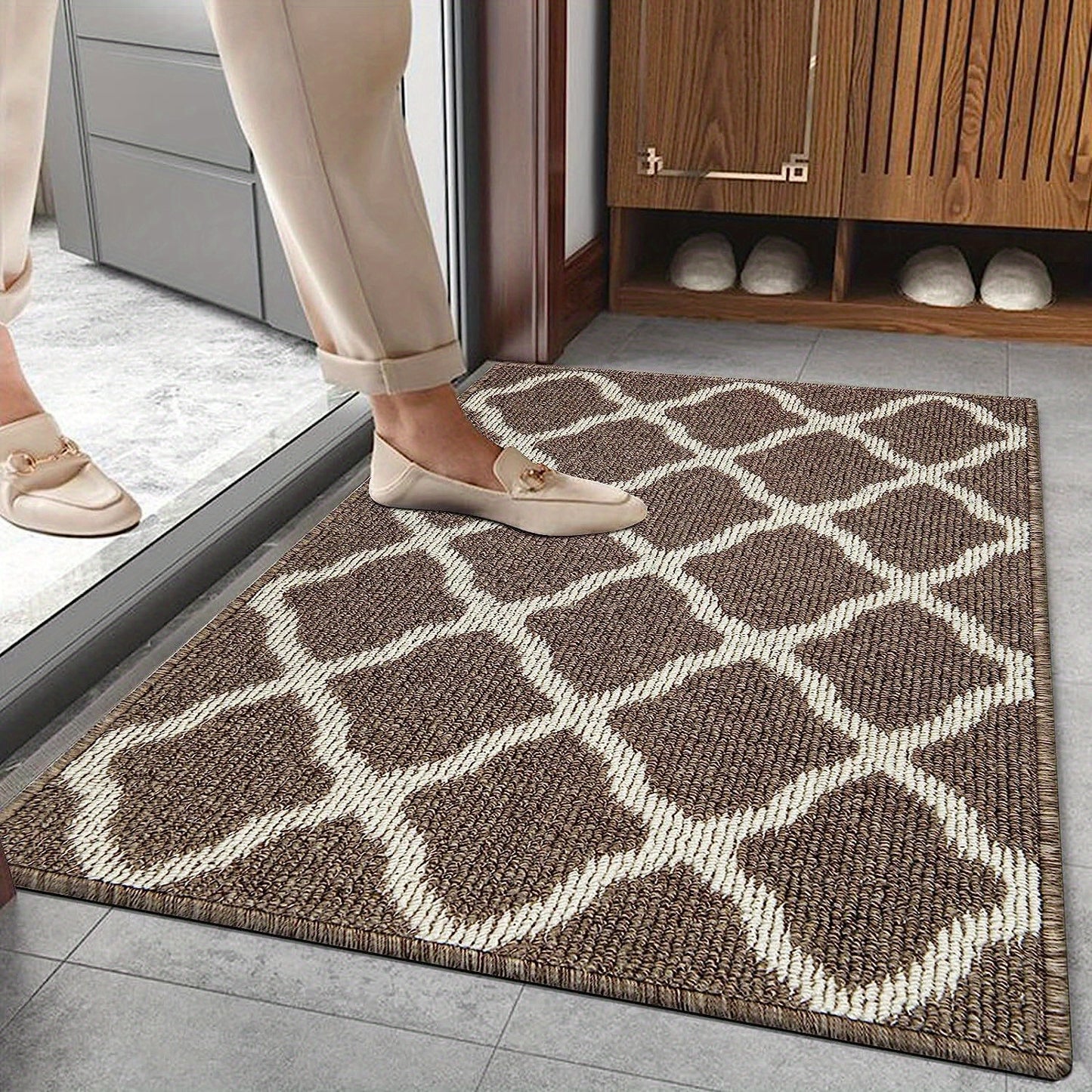 Large Non Slip Door Mat Large Door Mats Indoor Washable Front Door Mat Non Slip Water Absorbent Entryway Rug Doormat Indoor Entrance Entry Rug Floor Mat for Home Garage Kitchen